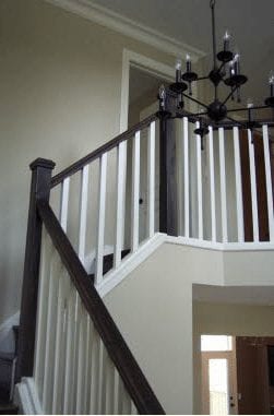Stairs leading to a second storey